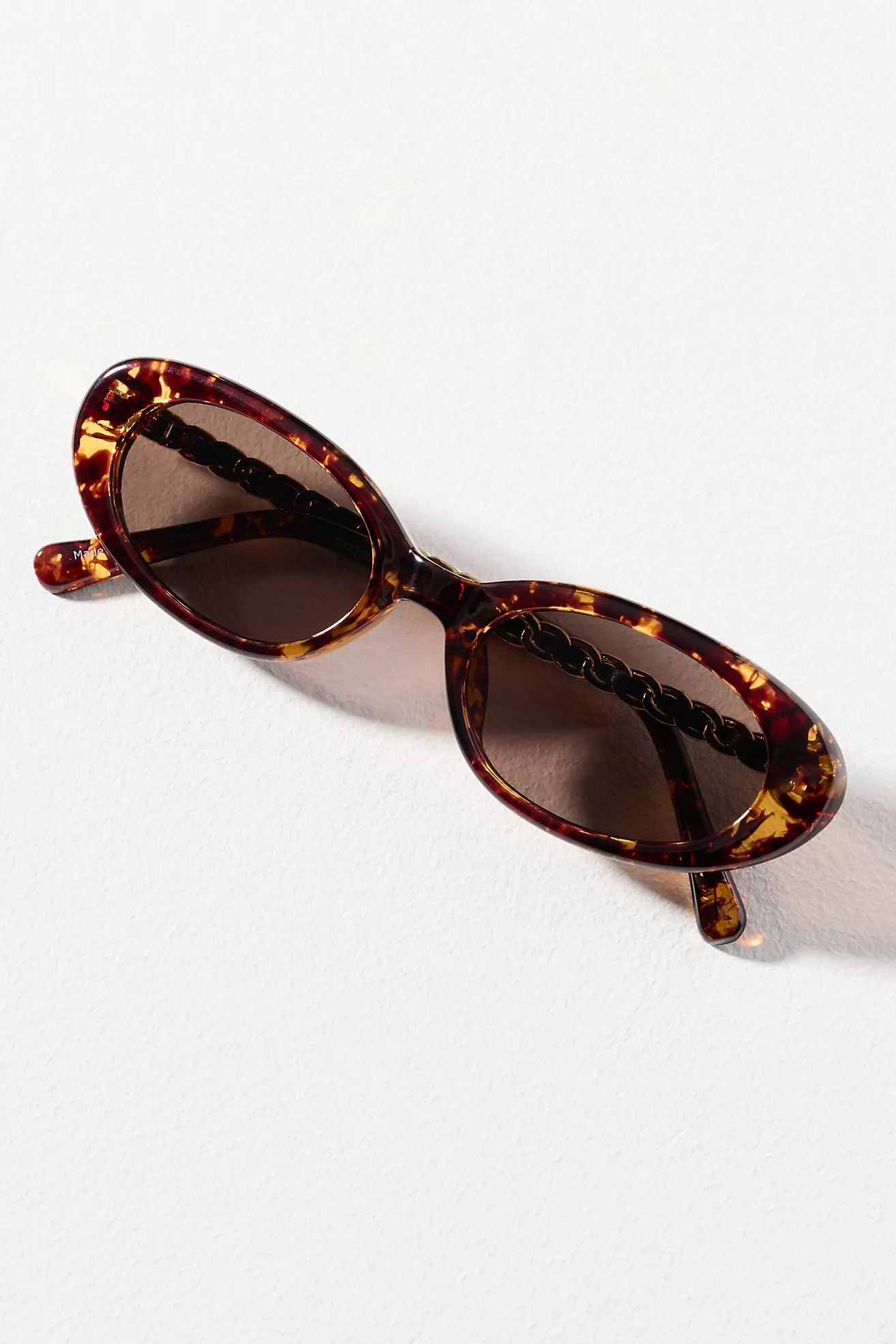 Eyeking Slim Oval Chain Sunglasses | Anthropologie (US)