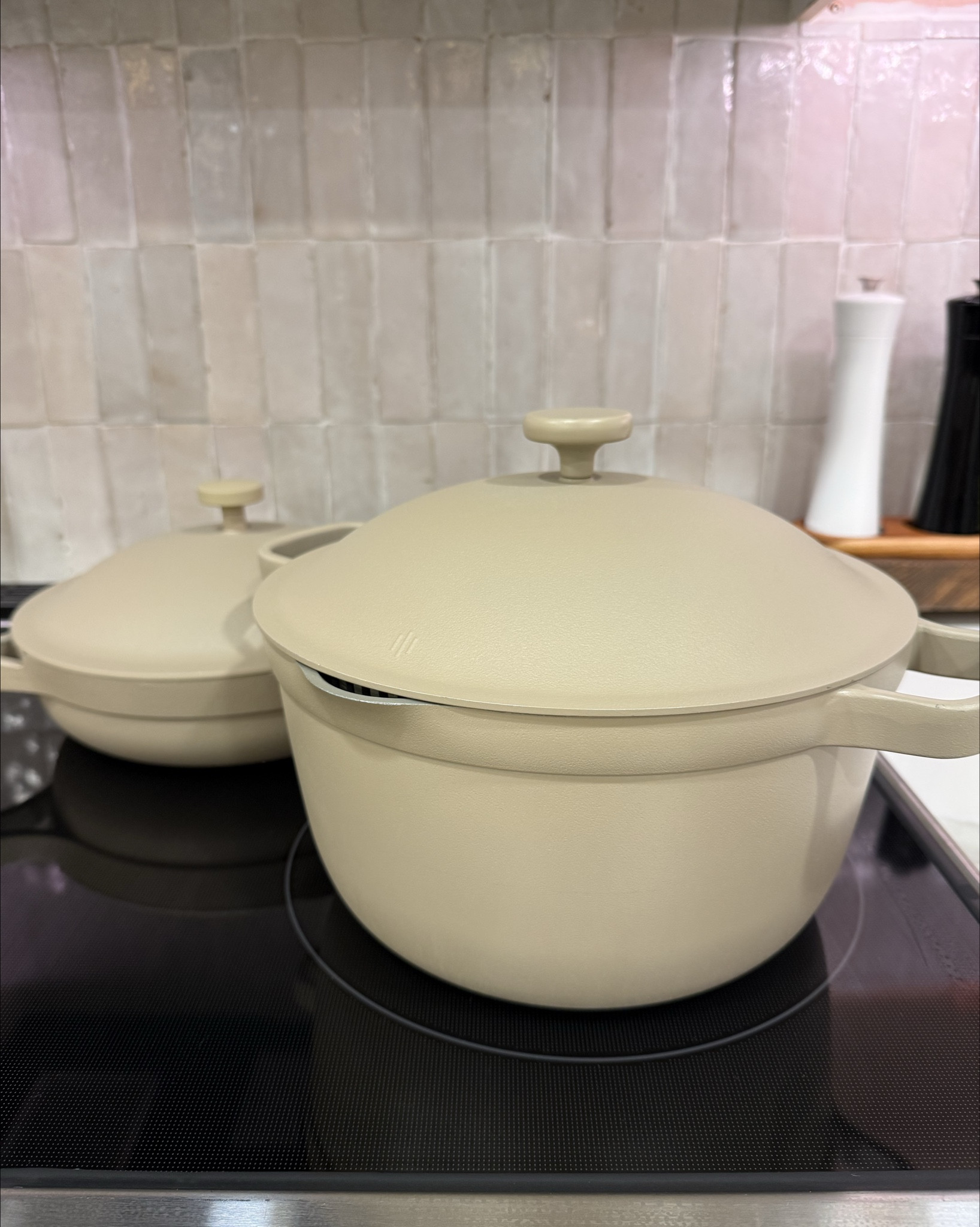 These are my favorite pots and pans to cook with! I’ve had that since 2022 and worth it! 

They clean easily and are non-toxic which is a must for me (on both fronts). 

The always pan is the only one I will use to make eggs and the perfect pot is the best for making pasta because the lid has a built in strainer! Also love the wooden utensils that are included. 

You can bundle the set directly from Our Place or buy individually. I linked all options. 

Happy cooking! 

#cookware #cooking #kitchen #nontoxic #pots #pans #potsandpans #kitchenrecommendations #ourplace 

#LTKmomlife #LTKHome #LTKfoodie