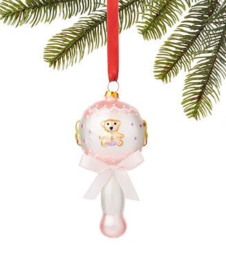 Holiday Lane Baby's First Pink Rattle Ornament, Created for Macy's  & Reviews - Shop All Holiday ... | Macys (US)