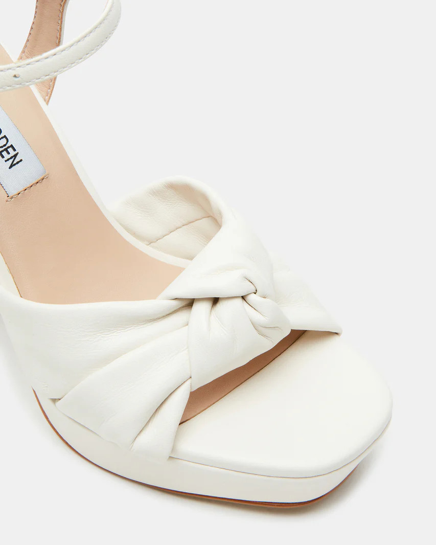 JOYRIDE Bone Leather Platform Block Heel | Women's Heels | Steve Madden (US)