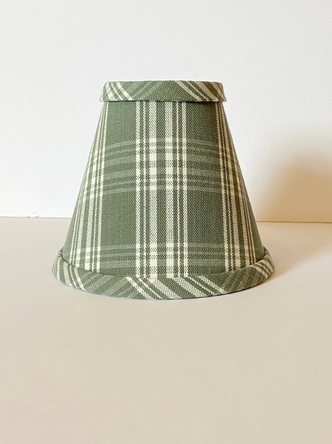 MADE TO ORDER Sage Green and Ivory Plaid Sconce Chandelier Lamp Shade - Etsy | Etsy (US)