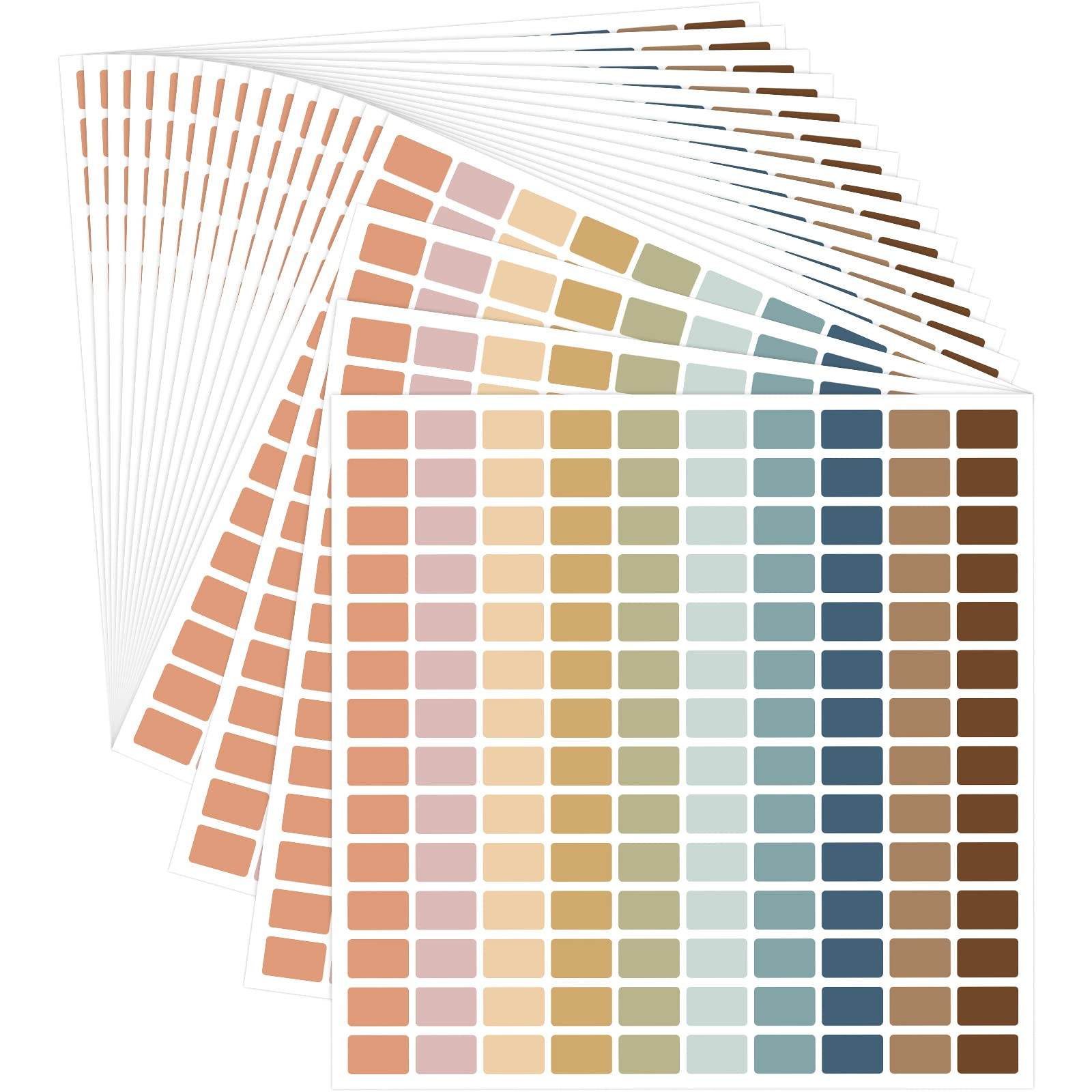 Sabary 20 Sheets Colorful Coding Labels Rectangle Colored Stickers Assorted Removable Stickers fo... | Amazon (US)