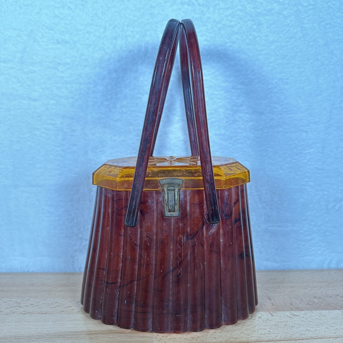 Stunning Vintage  Lucite Box Purse Handbag Elsa Mfg Co American Amber C1950 | eBay US