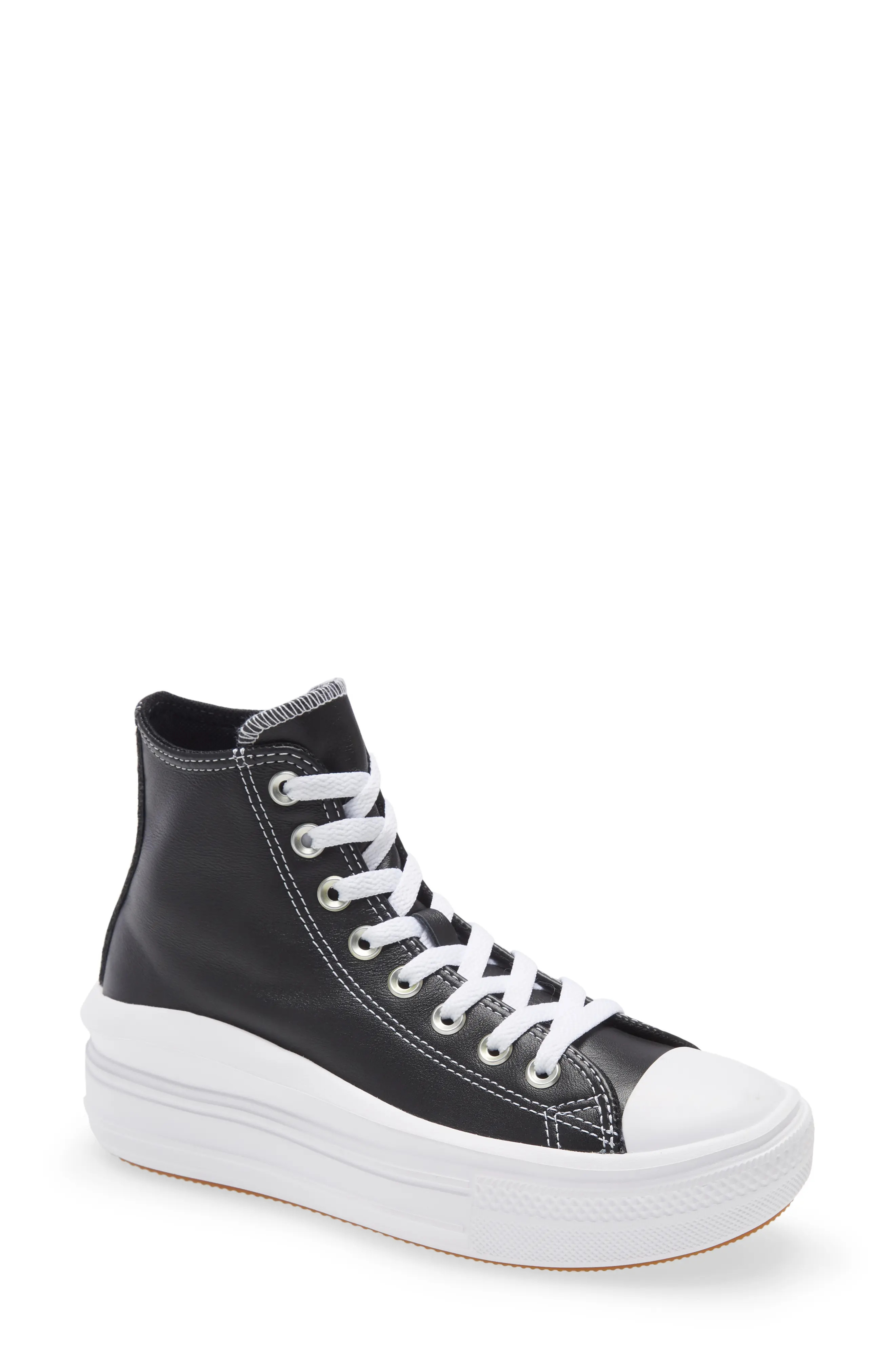 Women's Converse Chuck Taylor All Star Move Platform High Top Sneaker, Size 8.5 M - Black | Nordstrom