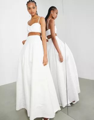 ASOS EDITION full maxi wedding skirt in ivory | ASOS (Global)