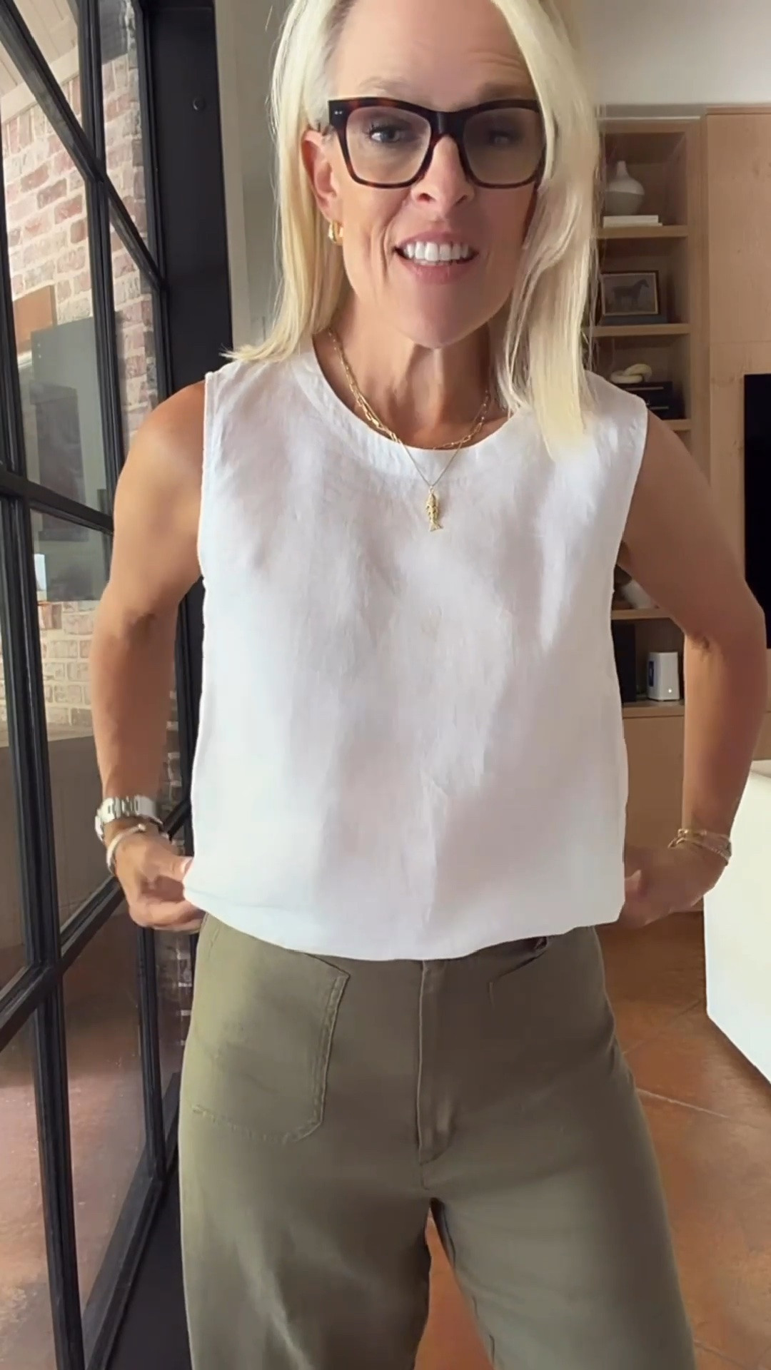 This 100% European linen tank is one of those easy wardrobe staples I know I’ll reach for again and again. I’m wearing a small, which is true to size, and I love the clean neckline and little button detail in back. Wear it untucked for a relaxed look or do a little front tuck with trousers, jeans, or shorts.

💡 LTK MADE EASY
❤️ Heart = Support my posts!
🔖 Save = Get sale & restock alerts
📋 Lists = Keep favorites organized
📲 Share = Send lists and products to a friend. Hello, Christmas List!
💬 Comment = Ask me anything about what I’m wearing.:-)

#LTKootd #LTKOver40