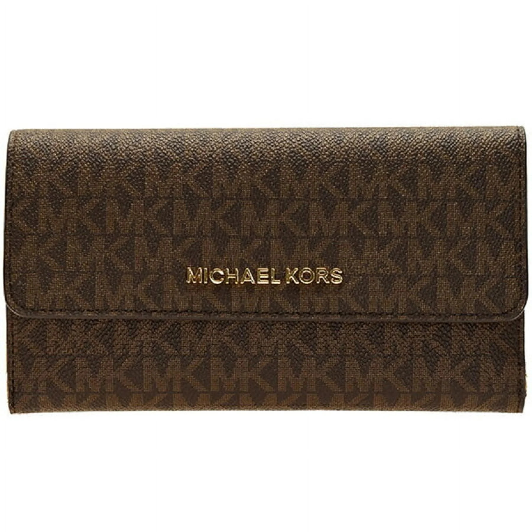 Michael Kors Trifold PVC Signature Wallet, Brown/ Acorn | Walmart (US)