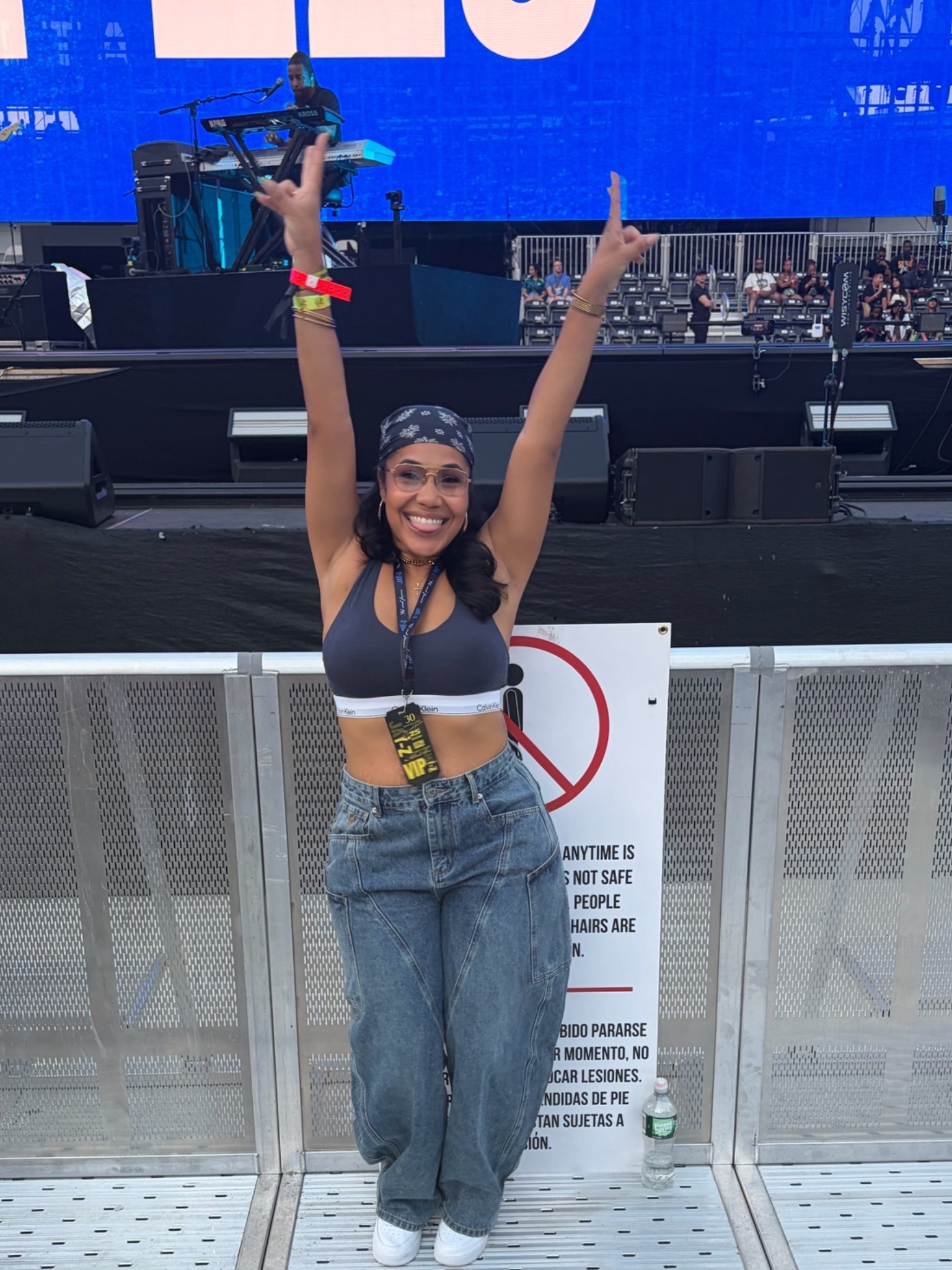 Jay- Z Concert night essentials and I was channeling my inner Aaliyah🖤✨

Linking everything I wore and used to get ready—from the Calvin Klein bralette and Aelfric Eden baggy  jeans to my Air Force 1s, the Kopari body shimmer, and my favorite perfume combo (Dossier Floral Marshmallow + Prada Paradoxe).

If you’re looking for an easy concert outfit that’s comfortable enough to dance in but still makes a statement, this one is definitely staying in rotation.

Linked items:
* Calvin Klein bralette
* Aelfic Eden baggy jeans
* Air Force 1 sneakers
* Kopari body shimmer
* Urban Outfitters bandana scarf
* Elisa Johnson glasses
* Dossier Floral Marshmallow
* Prada Paradoxe

#LTKgrwm #LTKootd #LTKdayinmylife