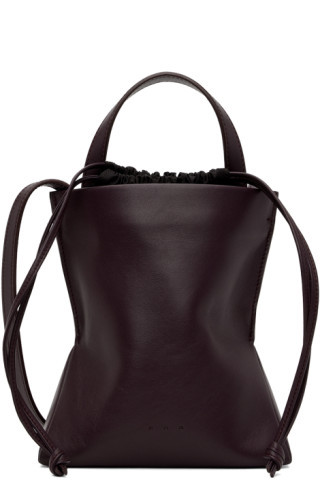 Burgundy Mini Crushed Bag | SSENSE