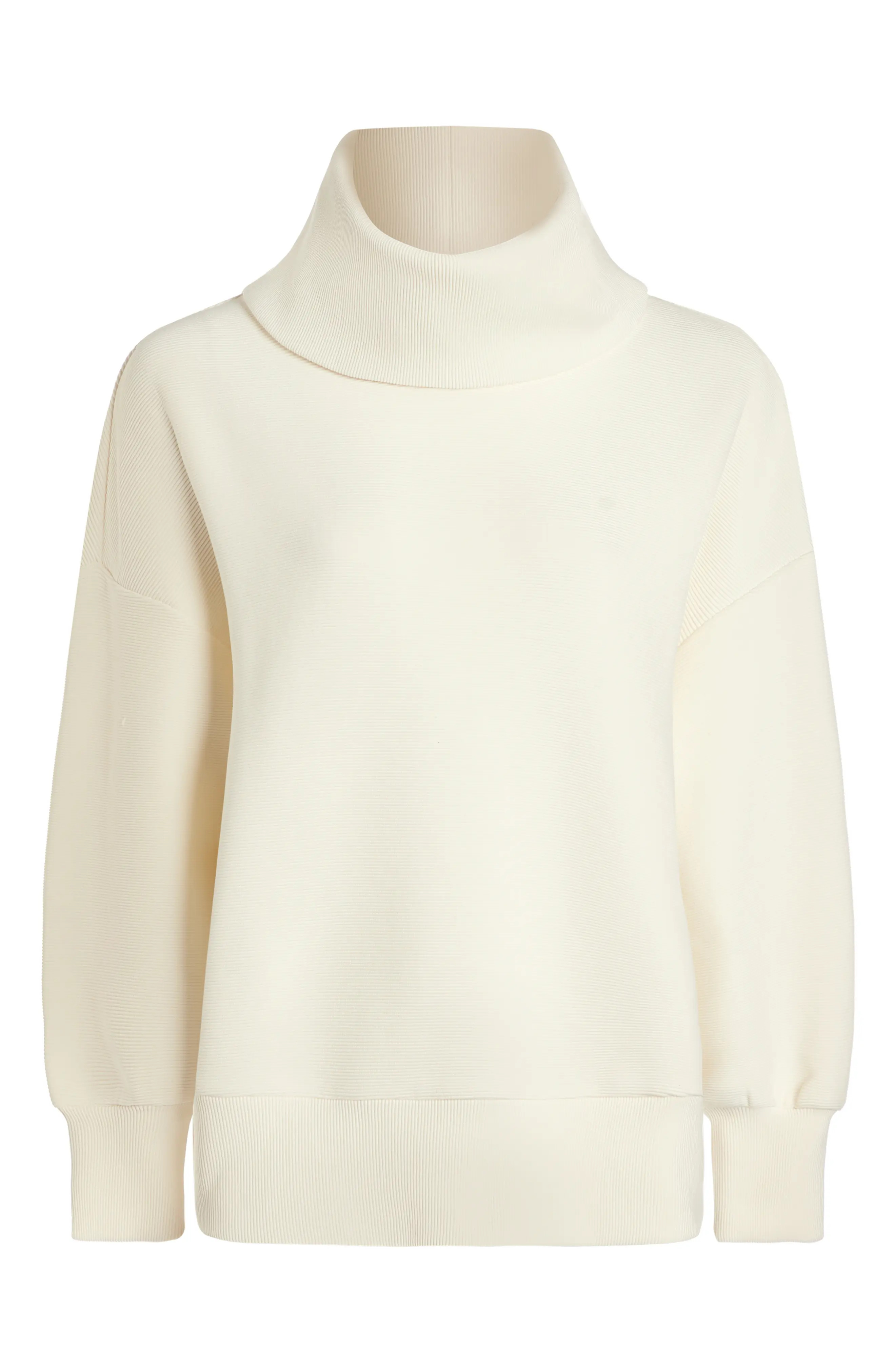 Varley Milton Cowl Neck Sweatshirt in Egret at Nordstrom, Size Large | Nordstrom