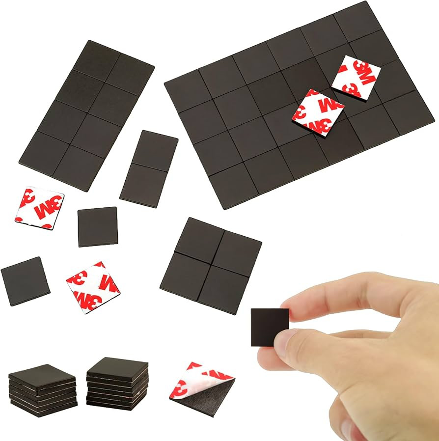 Magnetic Squares with 3M Adhesive Backing(144PCS Each 3/4" x 3/4"),Self Sticky Pre-Cut Magnet Tap... | Amazon (US)