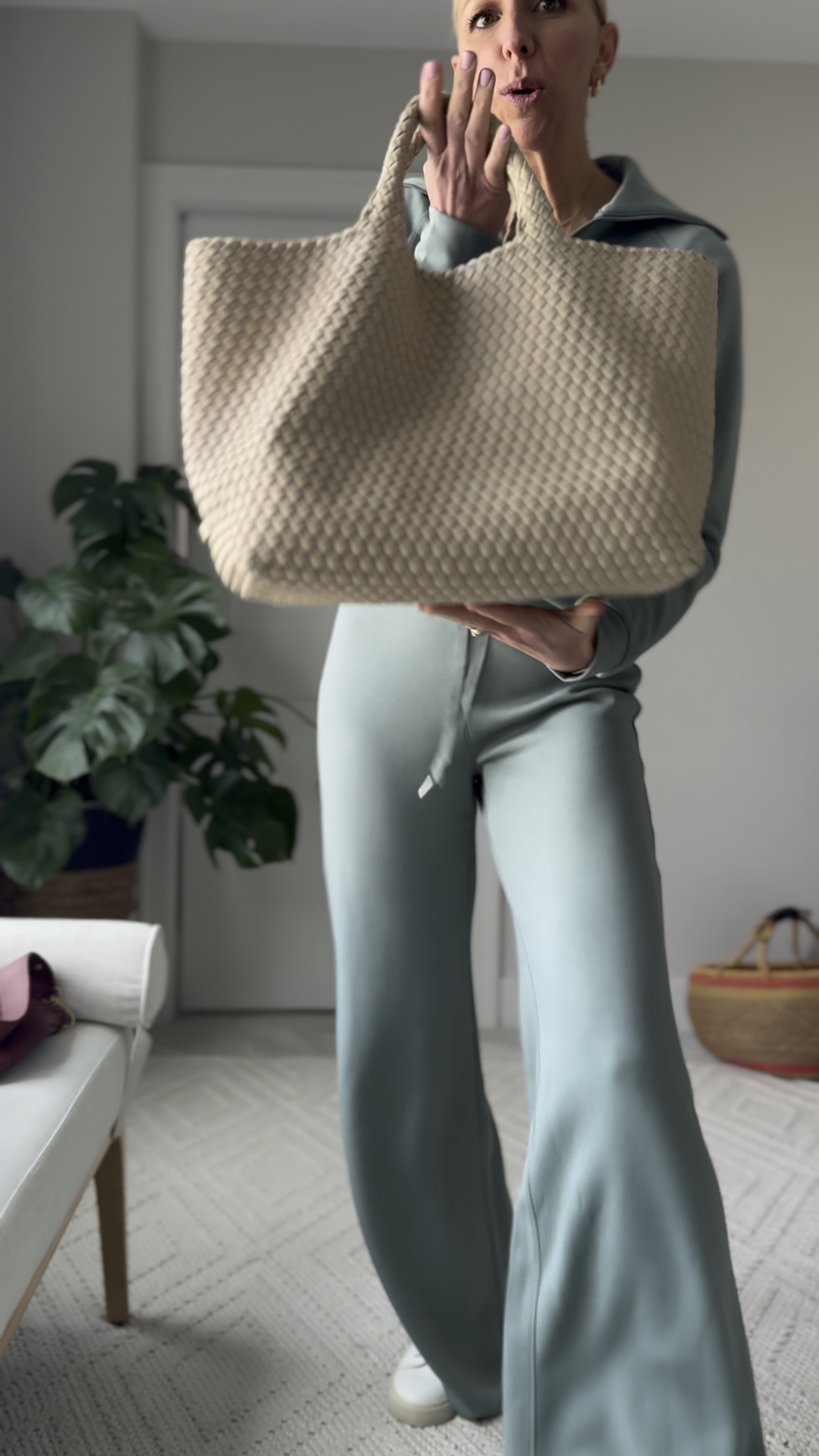 My favorite travel tote + matching set to stay comfortable on travel day, but to also look really pulled together and chic

#LTKTravel #LTKWatchNow #LTKOver40