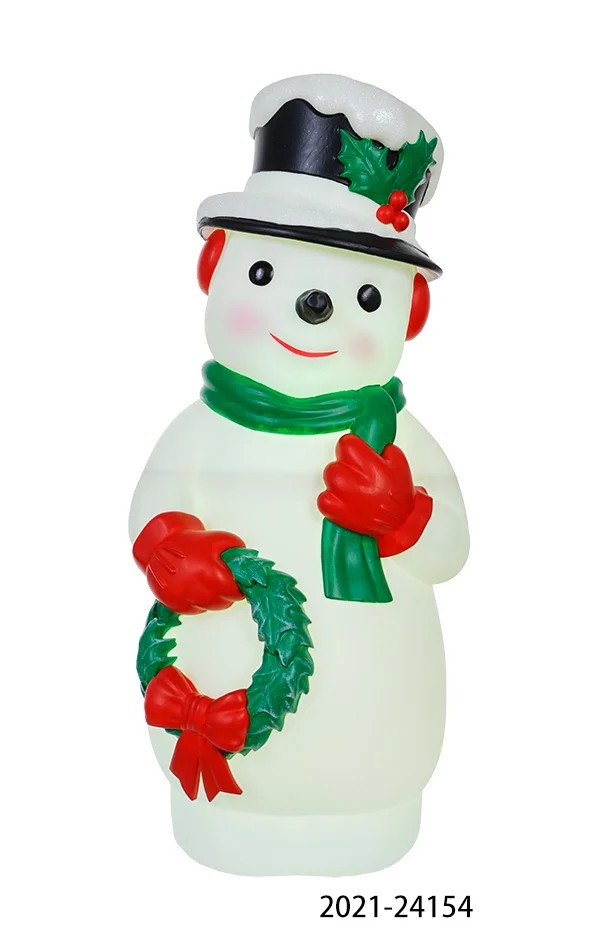 Holiday Time 24 Inch Light-up Plastic White Snowman, Indoor/Outdoor Christmas Decoration | Walmart (US)