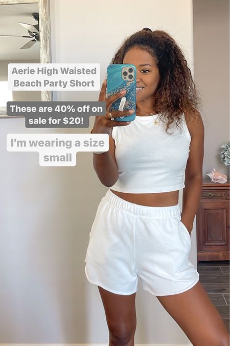 Aerie sale faves! I’m loving these shorts for the beach or running errands! I wear a size small. They are TTS but I don’t recommend sizing up! 

#LTKsalealert #LTKunder50 #LTKunder100