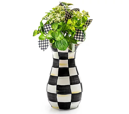 MacKenzie- Childs Enamel Vase with Flowers - QVC.com | QVC