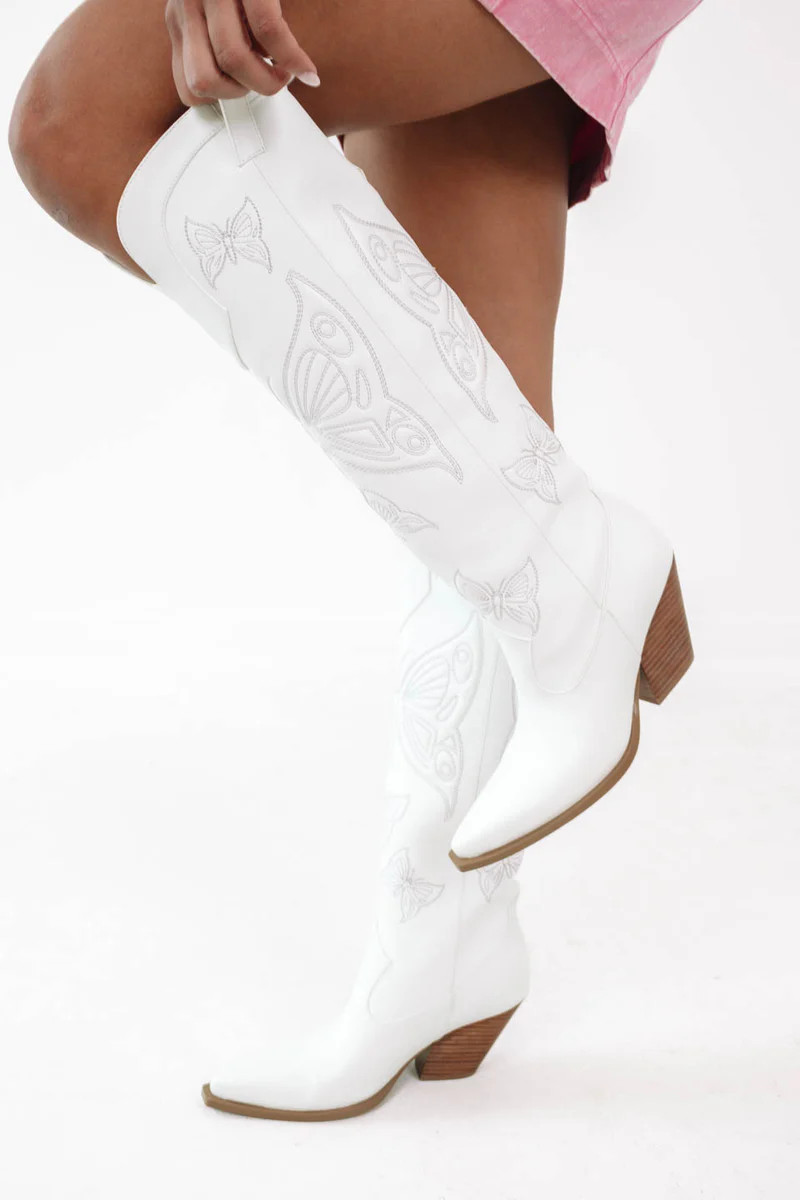 Billini Emina Boots - White | The Impeccable Pig