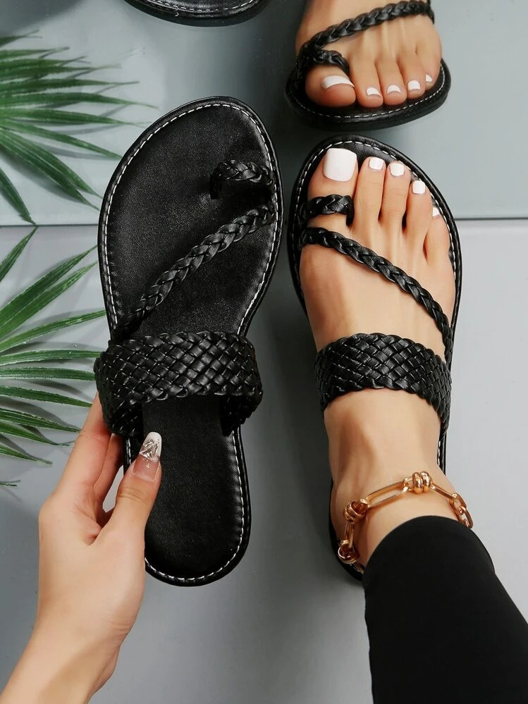 Braided Thong Sandals  | SHEIN