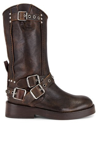 x We The Free Janey Engineer Boot In Chocolate | Revolve Clothing (Global)