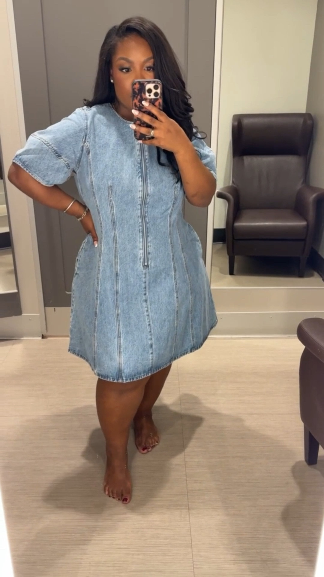Cute denim moment for this dress from targets ‘future collective’ collection! Cinches at the waist 🤌🏾

Dress is low stock 

#LTKFindsUnder50 #LTKMidsize #LTKPetite
