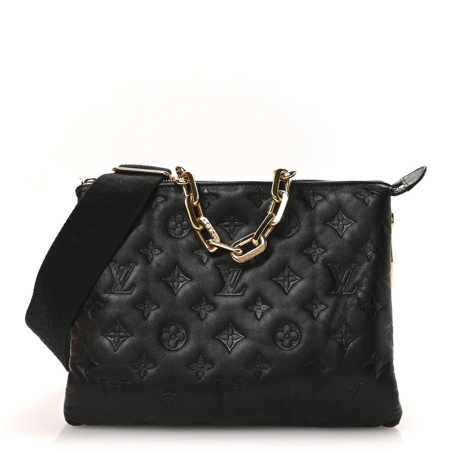 Lambskin Embossed Monogram Coussin PM Black | FASHIONPHILE (US)