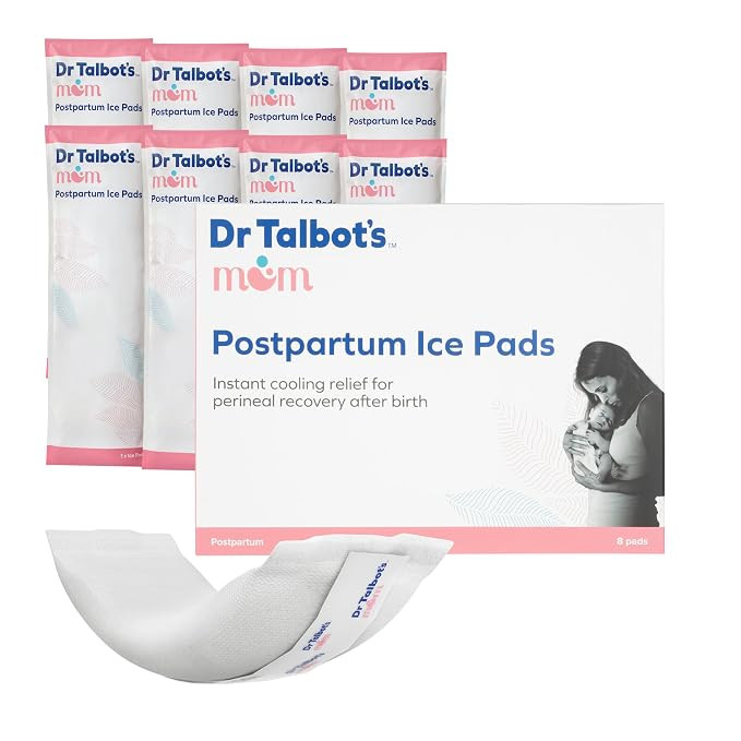 Dr. Talbot's Mom Postpartum Ice Pads for Pain Relief - 8-Pack - 2-in-1 Absorbent Postpartum Pads ... | Amazon (US)
