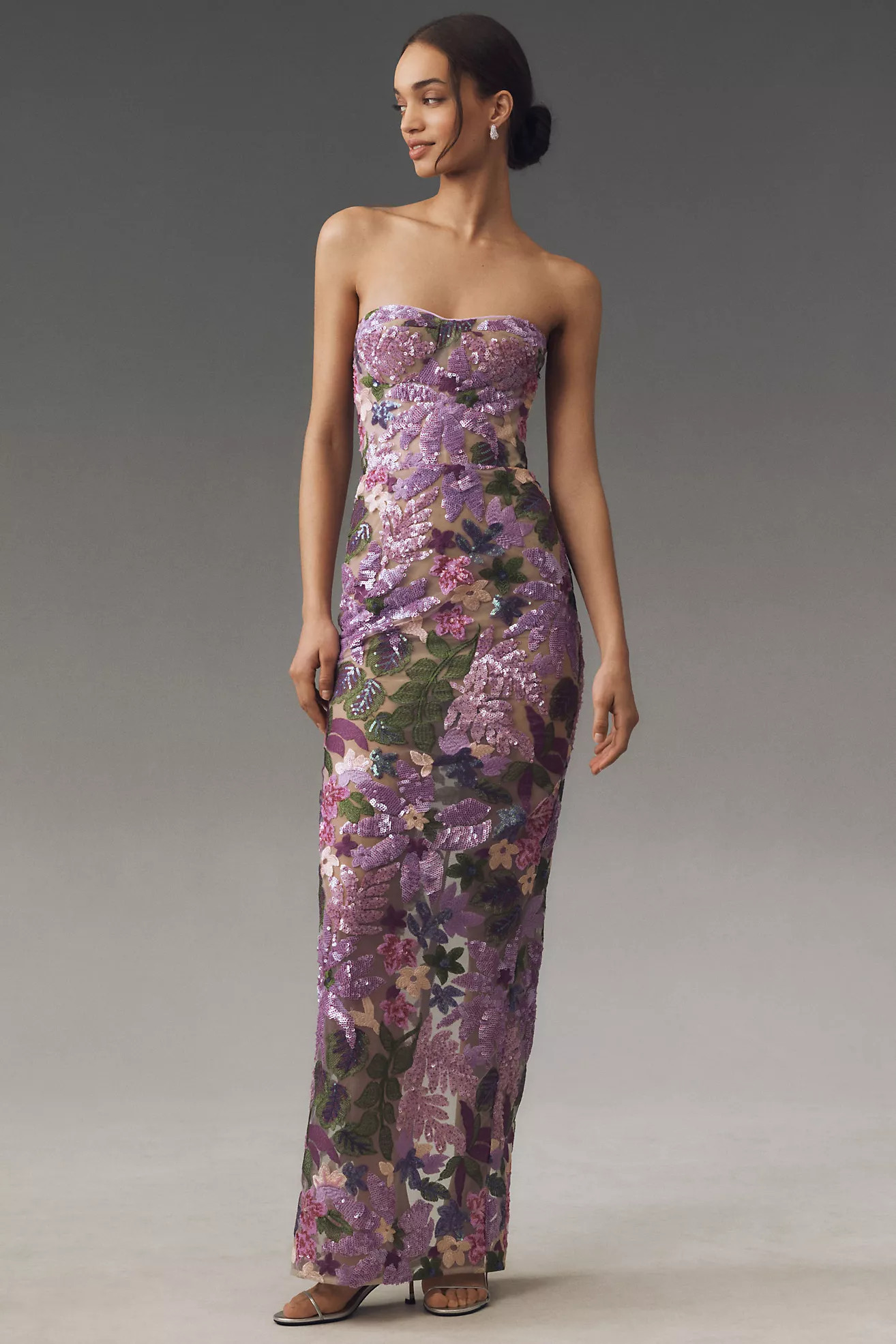 Bronx and Banco Strapless Sequin Dahlia Gown | Anthropologie (US)