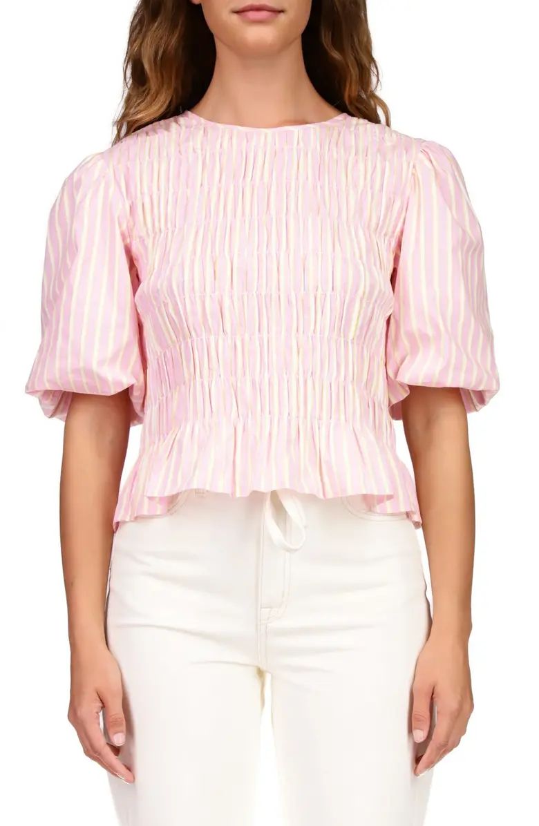 Sanctuary Together Again Stripe Smocked Top | Nordstrom | Nordstrom