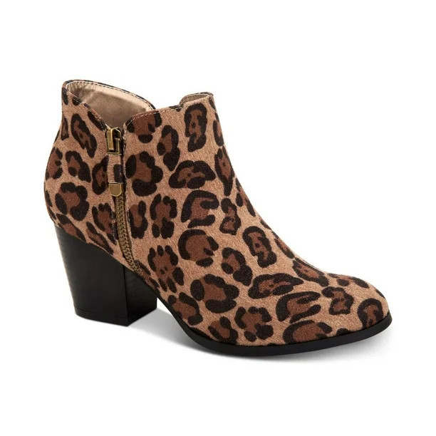Style & Co. Womens Masrina Almond Toe Ankle Fashion Boots, Leopard, Size 6.0 | Walmart (US)