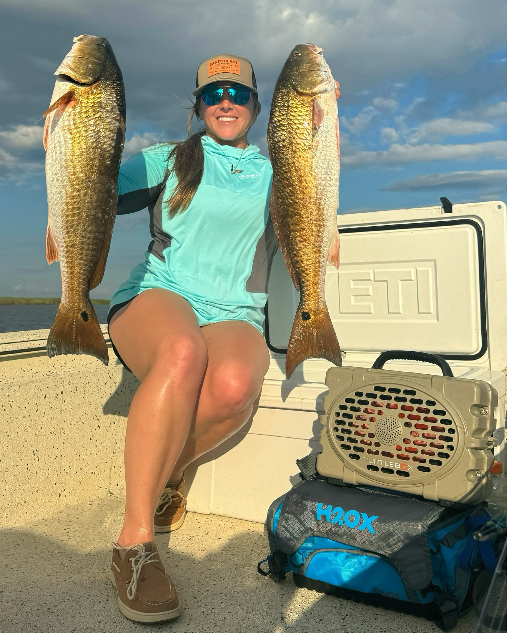 Two solid Louisiana reds! 🎣✨