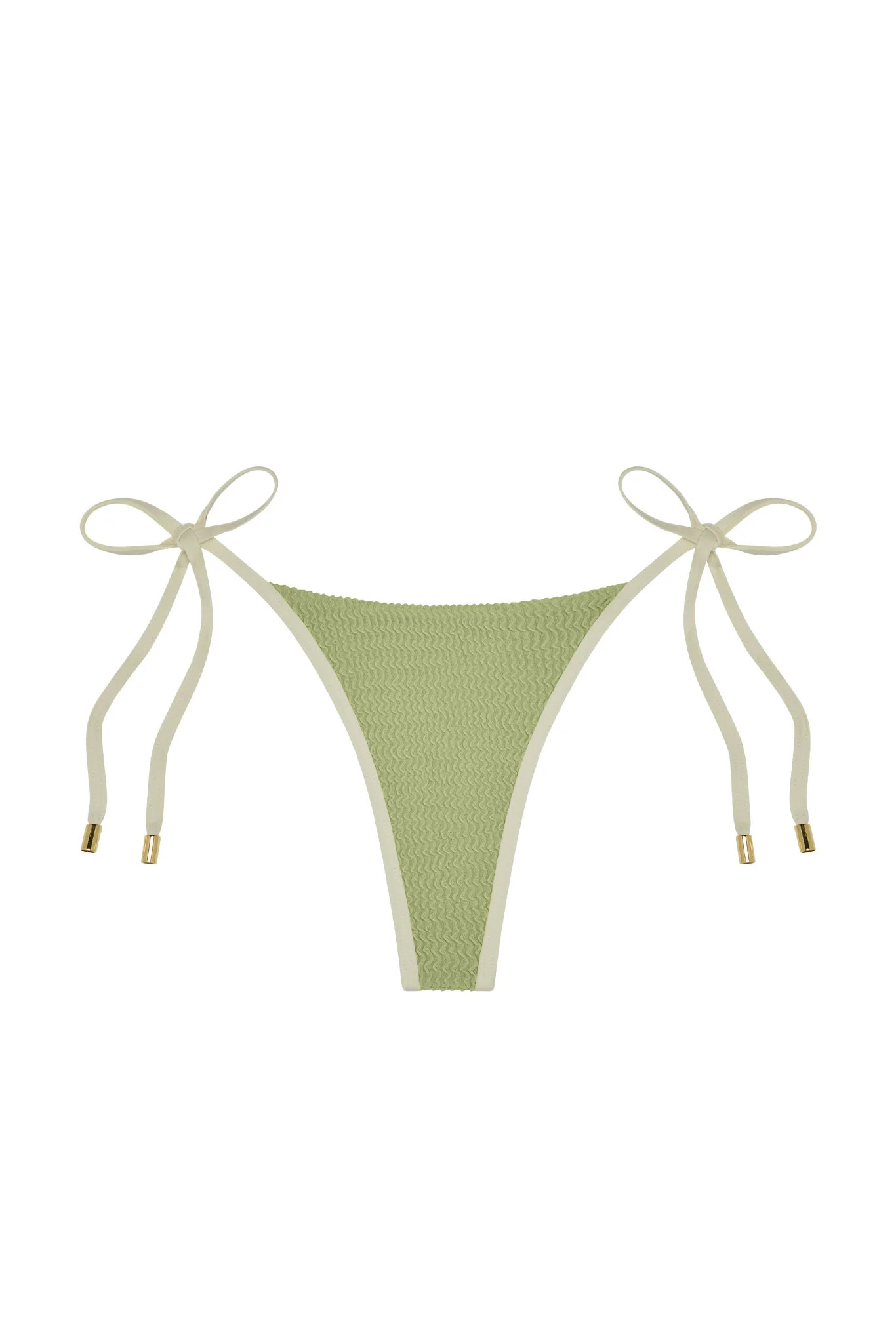 Palma Thong - Avocado/Ivory Crinkle | Monday Swimwear