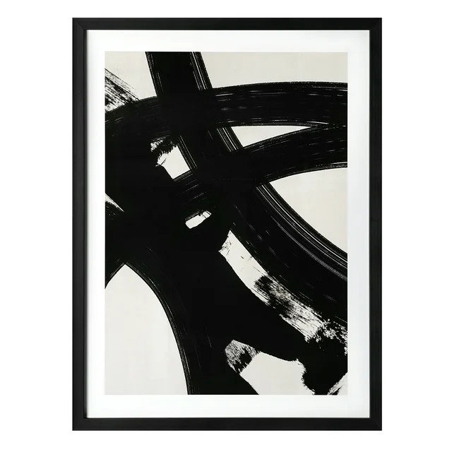 Crystal Art Gallery Minimalist Abstract Design Framed Print Wall Art, Black and White - Walmart.c... | Walmart (US)