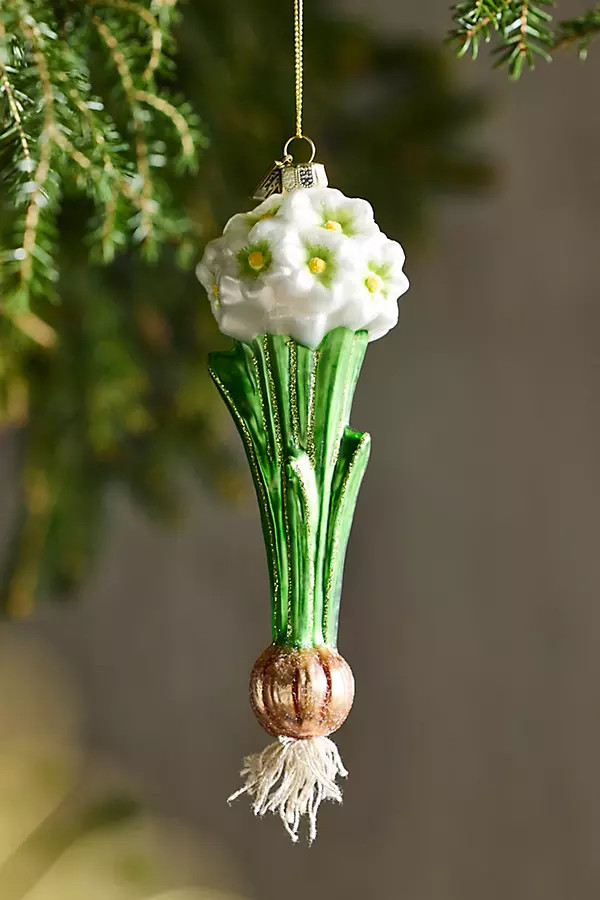 Paperwhite Bulb Glass Ornament | Anthropologie (US)