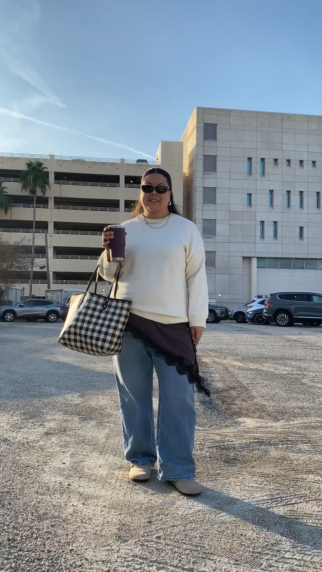 I finally found a plus size asymmetrical lace trim top similar to the viral Zara one! And it’s only $15! I sized down one.

Ideally I would pair this outfit with pointy toe heels or boots but comfort won this morning.

Comes in 13 colors! Also linked smaller regular ladies size as well!

#LTKPlusSize #LTKFindsUnder50 #LTKMidsize