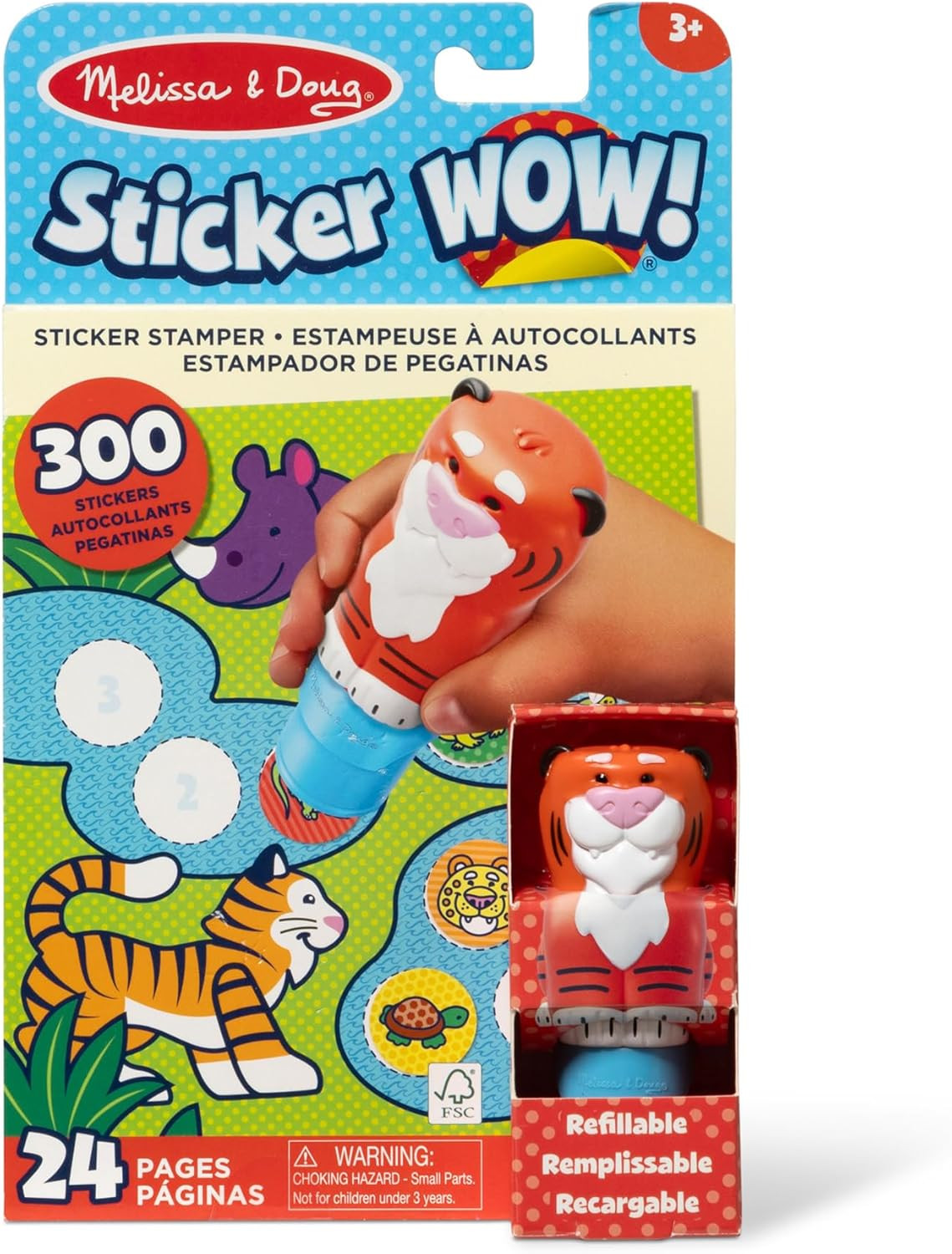 Melissa & Doug Sticker Wow!™ 24-Page Activity Pad and Sticker Stamper, 300 Stickers, Arts and C... | Amazon (US)