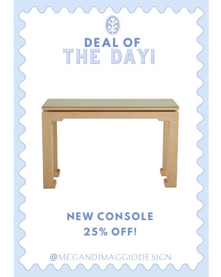 Wow!! Love this brand new grass cloth console table with glass topper!! 😍 Snag it now for 25% OFF during this weekends Presidents Day sale!! 🙌🏻

#LTKsalealert #LTKSpringSale #LTKhome