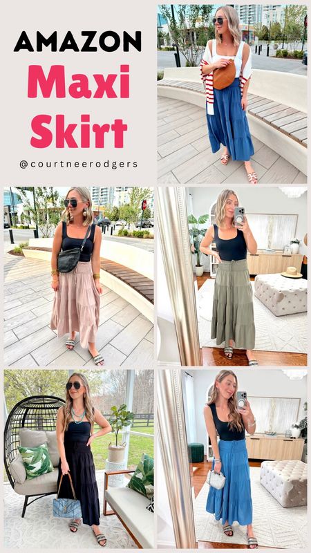 Casual Spring/Summer Outfit ☀️
Size small top + skirt

Amazon, Abercrombie, casual outfits, weekend outfits, maxi skirts 

#LTKSaleAlert #LTKStyleTip #LTKFindsUnder100