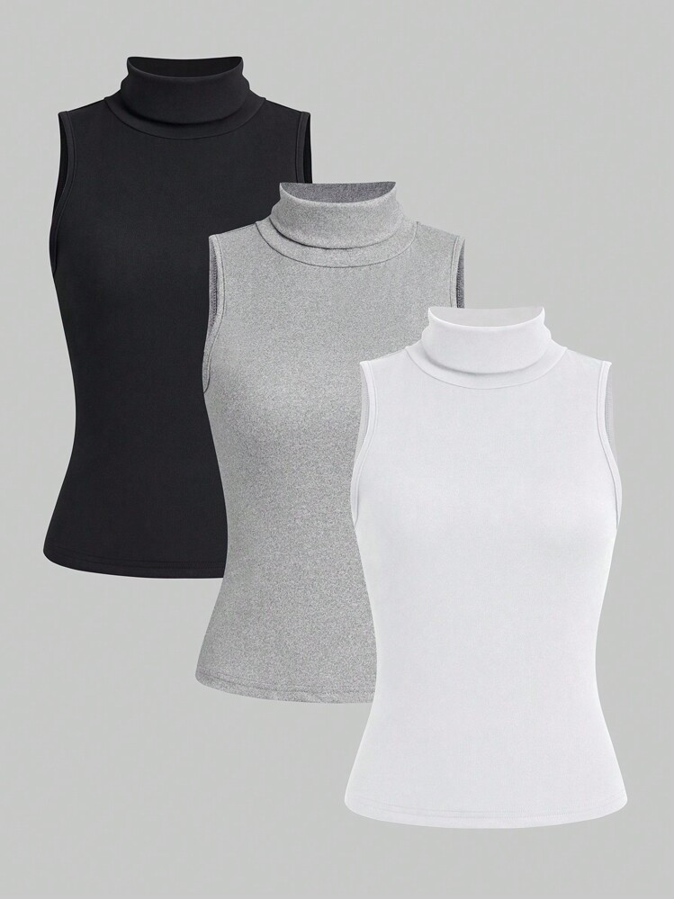 Turtleneck Tank Tops | SHEIN