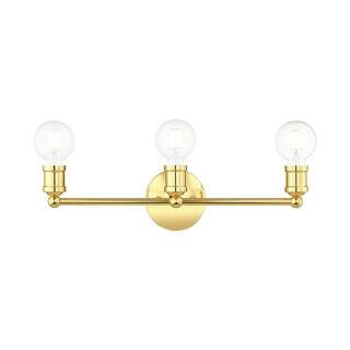 AVIANCE LIGHTING Beckford 20.25 in. 3-Light Polished Brass ADA Vanity Light HD69169 - The Home De... | The Home Depot