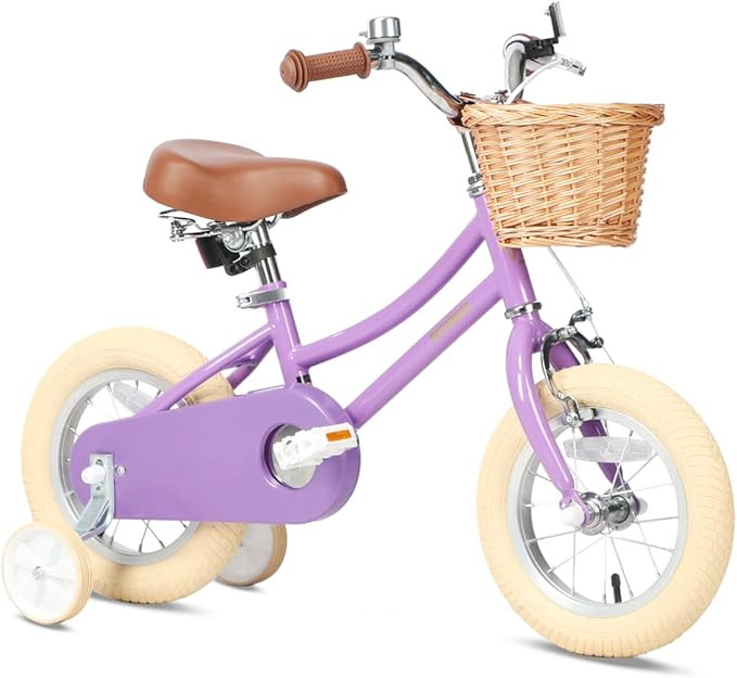 Petimini Girls Bike with Basket for 2-12 Years Old Kids, 12 14 16 18 20 Inch Bicycle with Bell Tr... | Amazon (US)