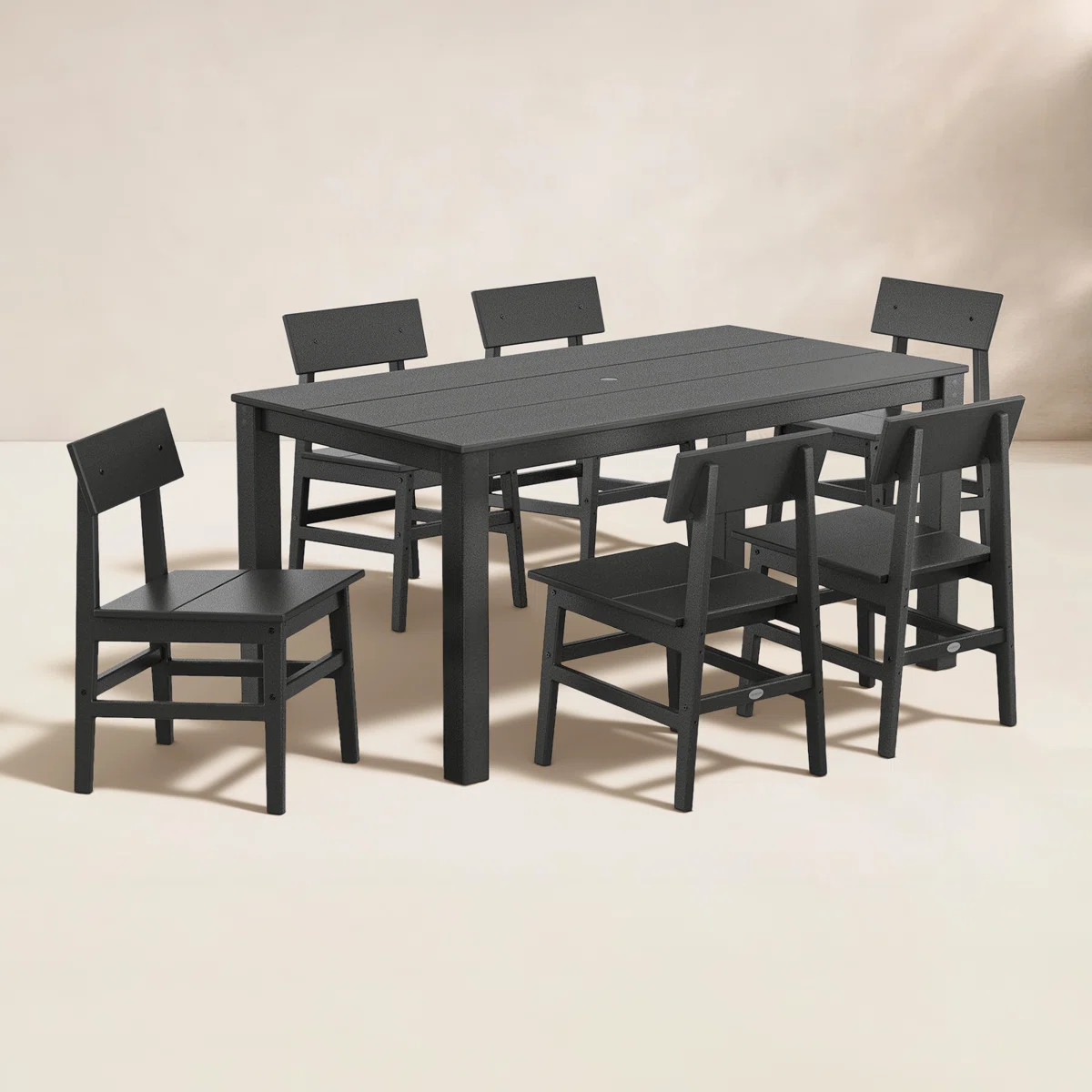 POLYWOOD x AllModern Chair 7-Piece Parsons Dining Table Set | Wayfair North America