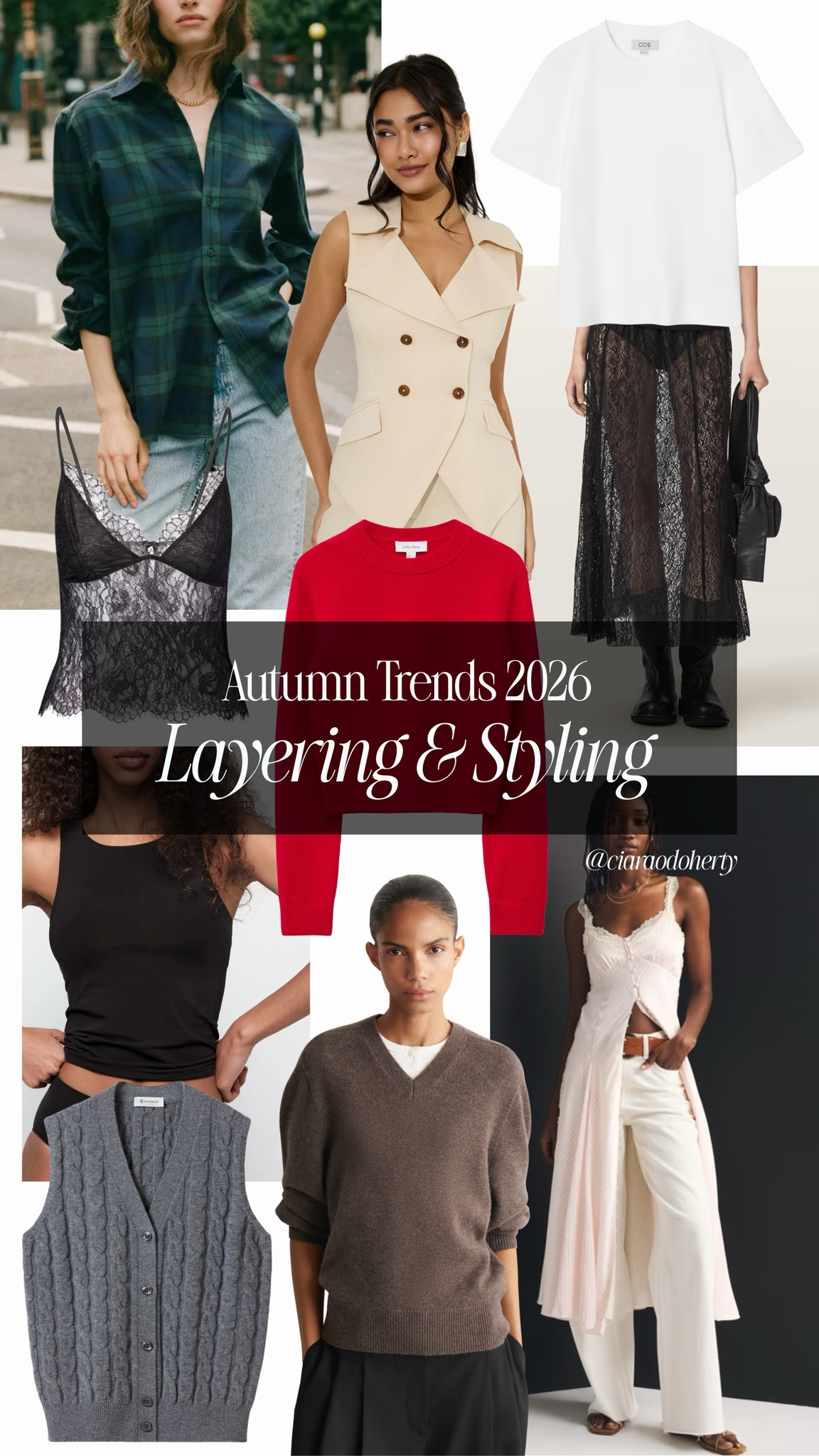 Autumn Trends 2026: Layering & Styling. Think jumpers over shoulders, shirts round the waist, t-shirts under knits, vests and decorative lace details

#LTKFashionMonth #LTKautumn #LTKsummer