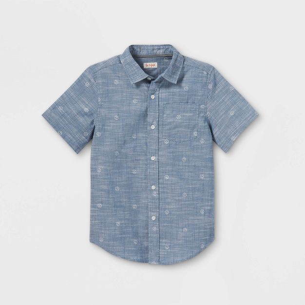 Boys' Woven Button-Down Short Sleeve Shirt - Cat & Jack™ | Target