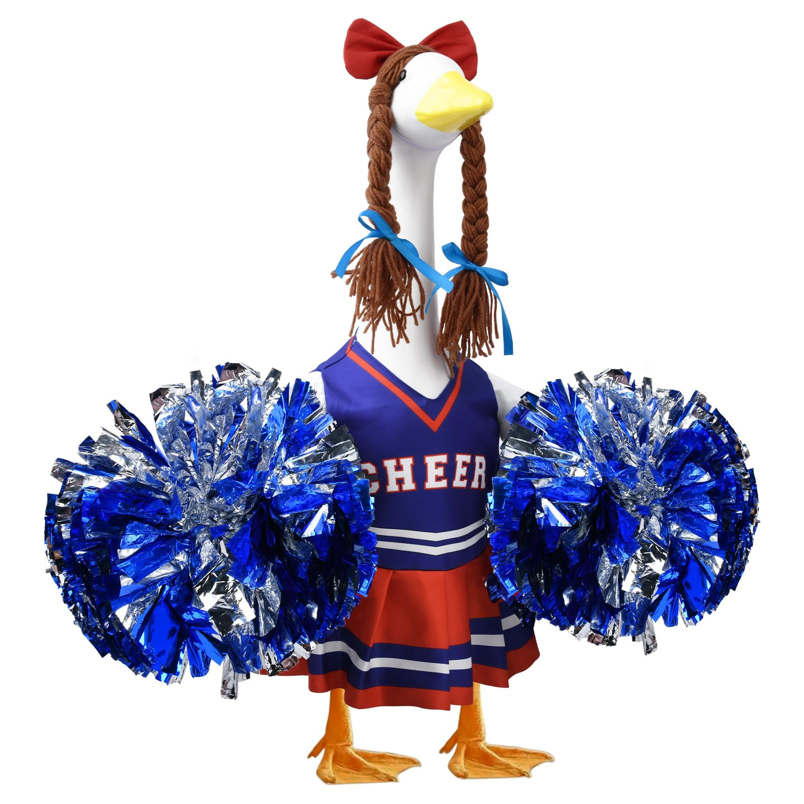 Cheerleader Porch Goose Outfits, Red Blue Goose Outfits for 23 Inch Porch Goose, Funny Goose Clot... | Amazon (US)