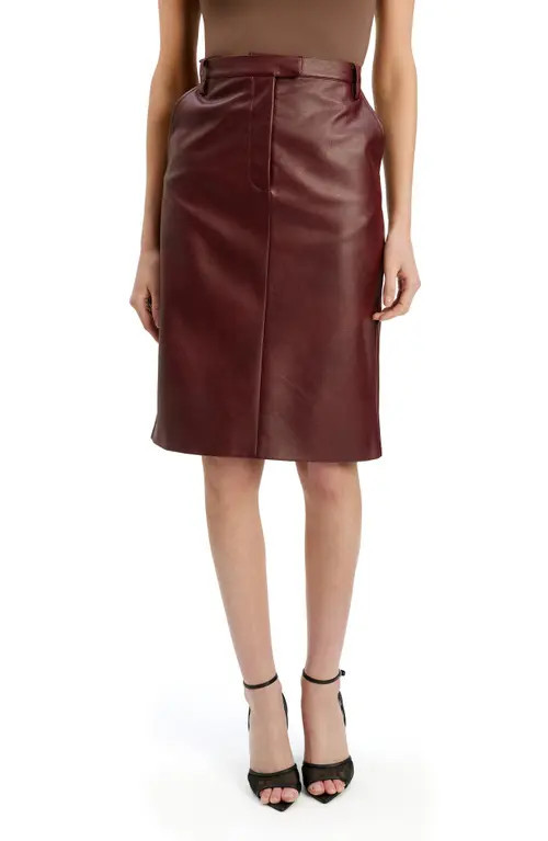 Bardot Phenix Faux Leather Pencil Skirt in Burgundy at Nordstrom, Size 4 | Nordstrom