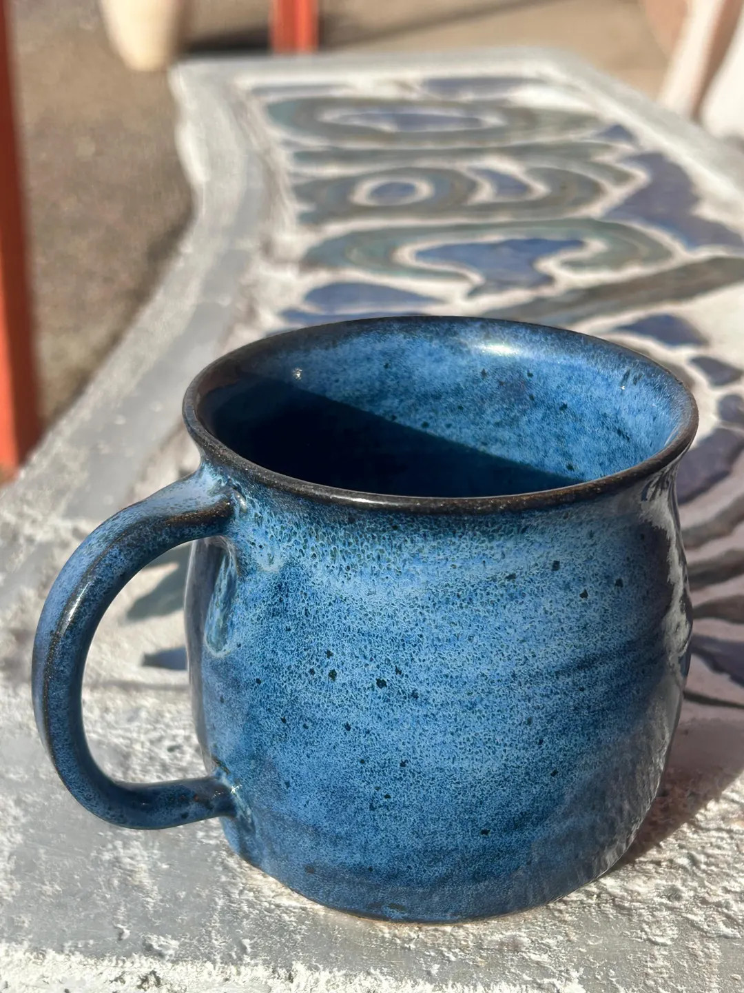 Blue Ceramic Mug 16-20 Oz. With Thumb Rest Handmade - Etsy | Etsy (Global)