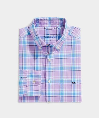 On-The-Go Nylon Plaid Shirt | vineyard vines