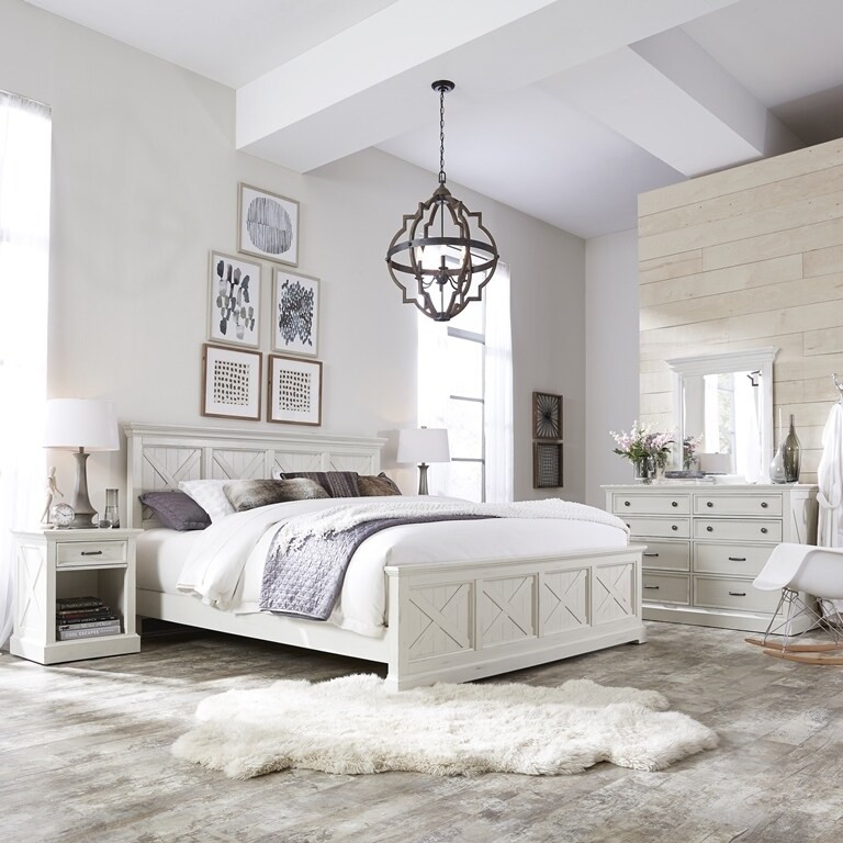 The Gray Barn Riverbone X-detail King Bed (Seaside Lodge King Bed) | Bed Bath & Beyond