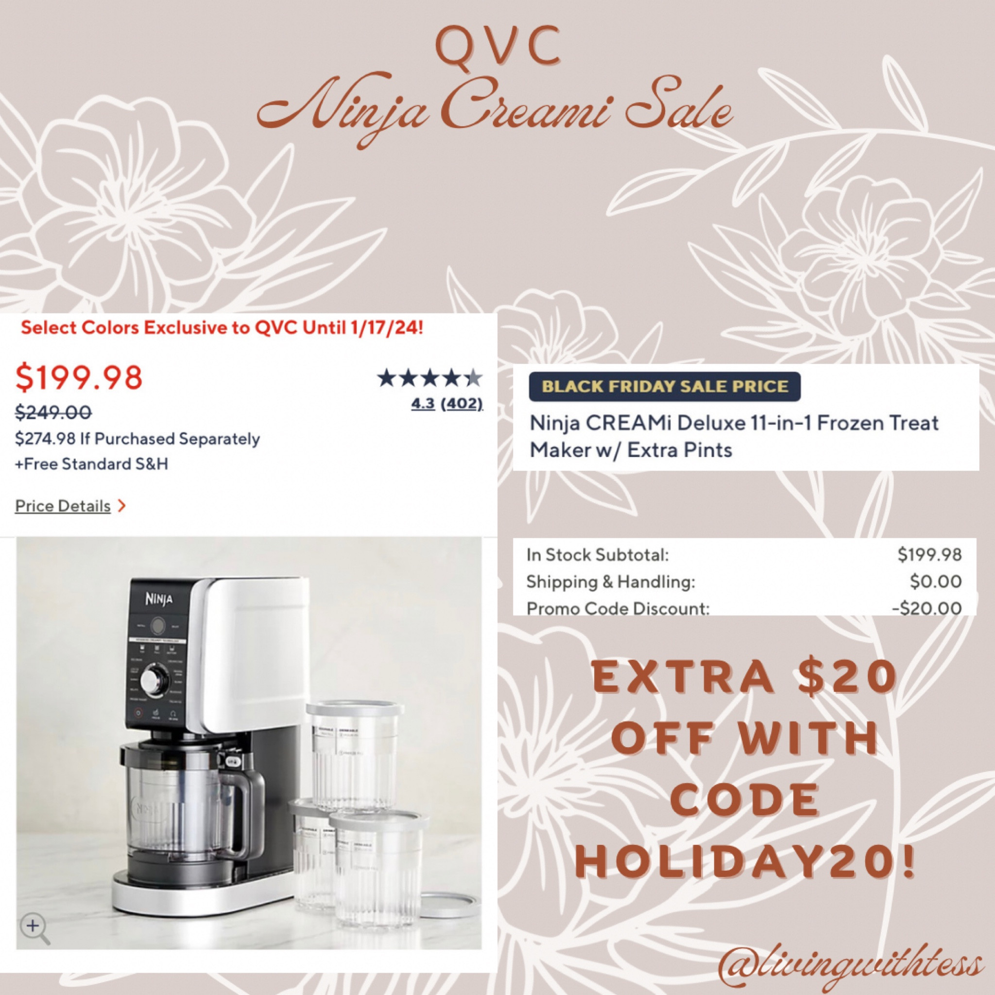 Ninja Creami on sale and selling out fast!! I finally pulled the trigger on this sale. 🙌🏼🙌🏼 Perfect gift idea for a wife, fiancé, or any fitness girlie or health or kitchen nut in your life. :) 

#LTKHolidaySale #LTKGiftGuide #LTKsalealert