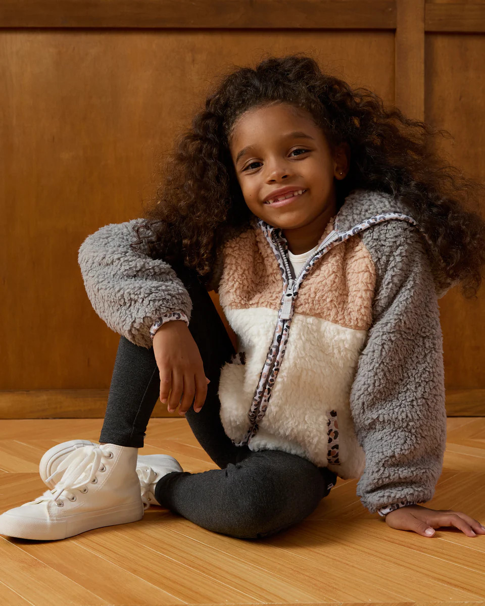 Morning Fog Sherpa Jacket | Little Sleepies