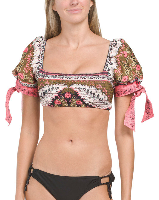 Made In Colombia Eileen Antiq Bikini Top | TJ Maxx